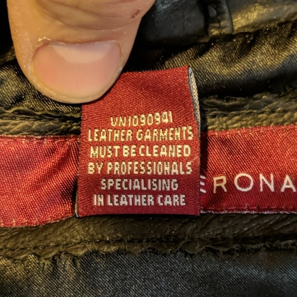 Men's Merona Large Leather Overcoat - Picture 4 of 4